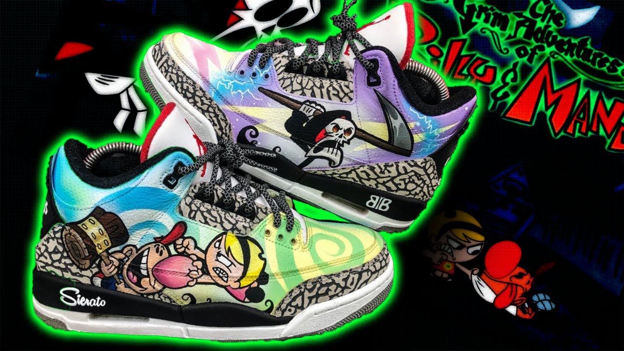 FULL CUSTOM Jordan 3 Billy and Mandy (with Bre Berry)