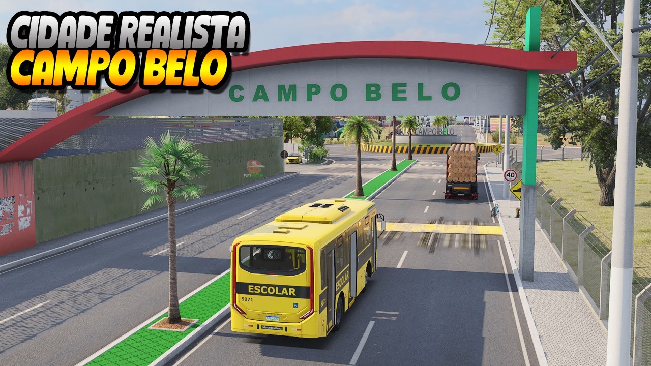 CIDADE REALISTA DE CAMPO BELO MG NO SIMULADOR DE ÔNIBUS - ETS2 BUS