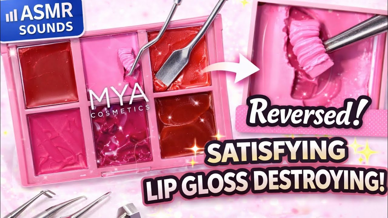  Satisfying Lip Gloss Destroying 💄 ASMR Sounds (So Relaxing!)