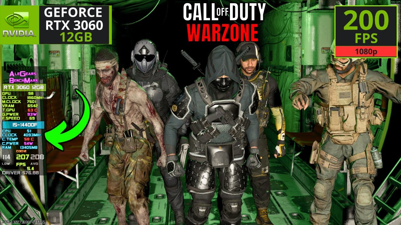 Cod Warzone S04 Reloaded (200 FPS+) |RTX 3060 12GB + i5-14400F | #warzone #alegears #rtx3060