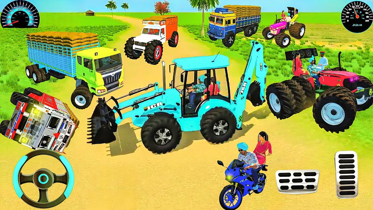 Indian vehicle 🚜 Gaming|Monster Dangerous Road💥Like Gta 5 jaisa🤯 | #india#gamingvideos#viralvideo