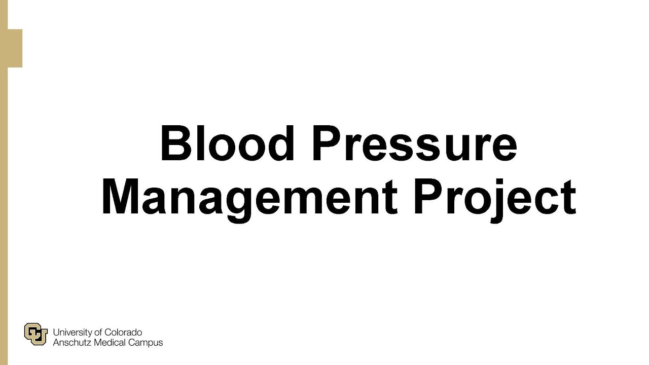 Blood Pressure Management Project