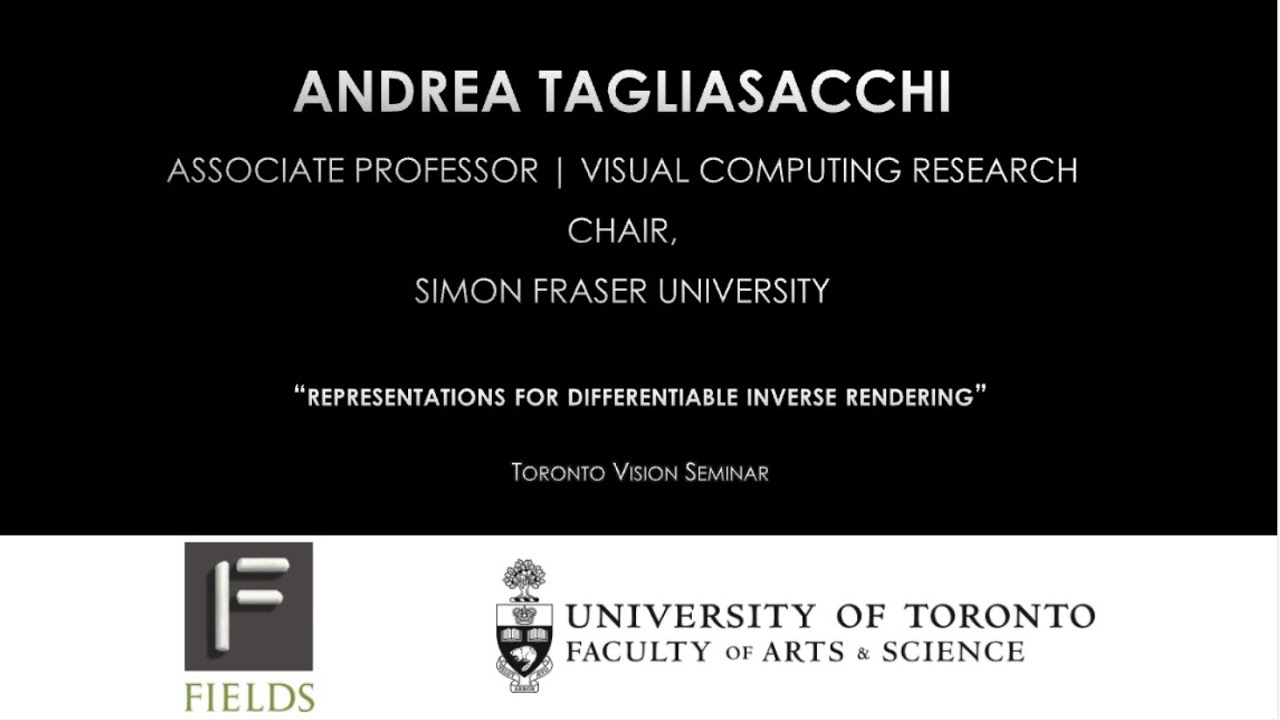 Andrea Tagliasacchi -Representations For Differentiable Inverse Rendering-