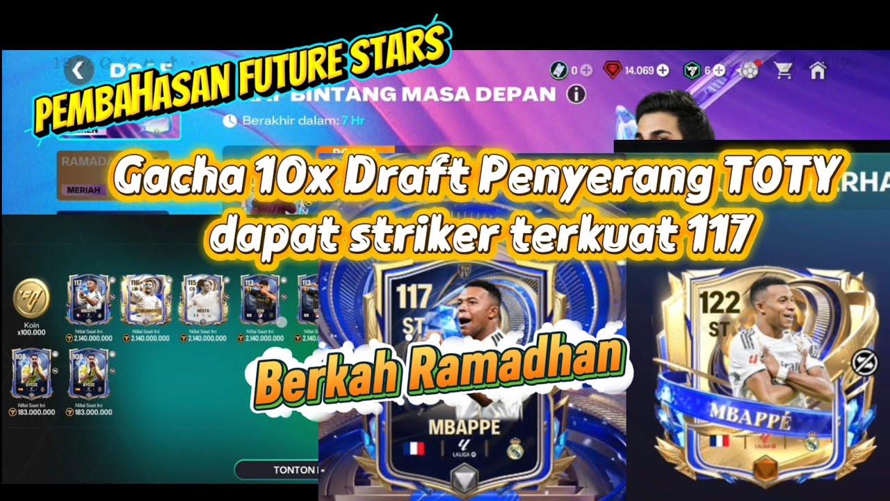 Pembahasan event baru Future Stars, Gacha hoki 10x draft dapat stiker terkuat 117