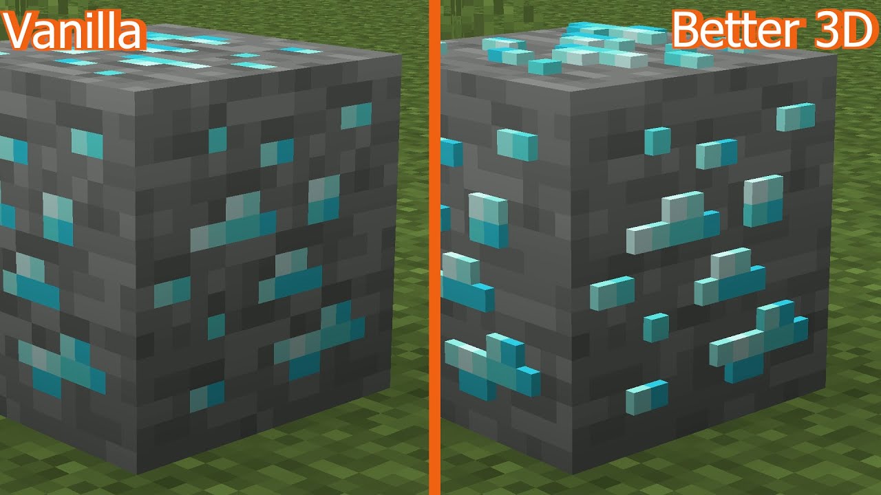Minecraft Vanilla vs Better 3D | Texture Comparison