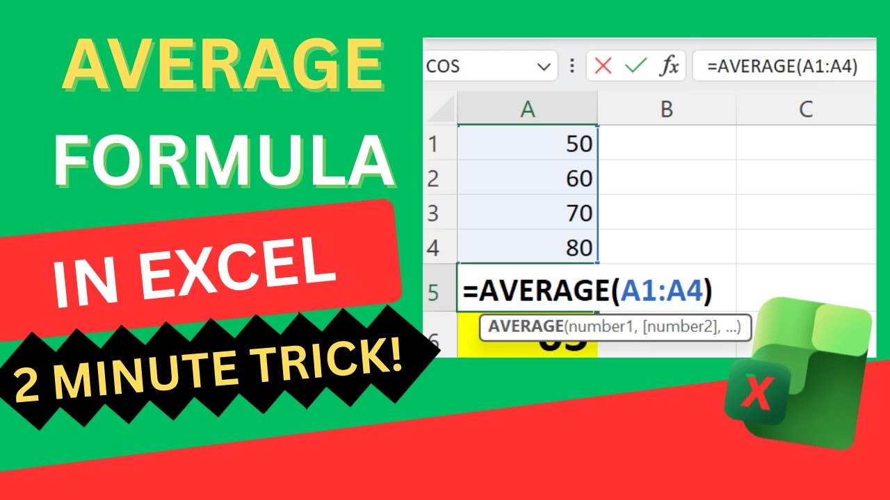 “Excel AVERAGE formula tutorial” #excel #averageformula 