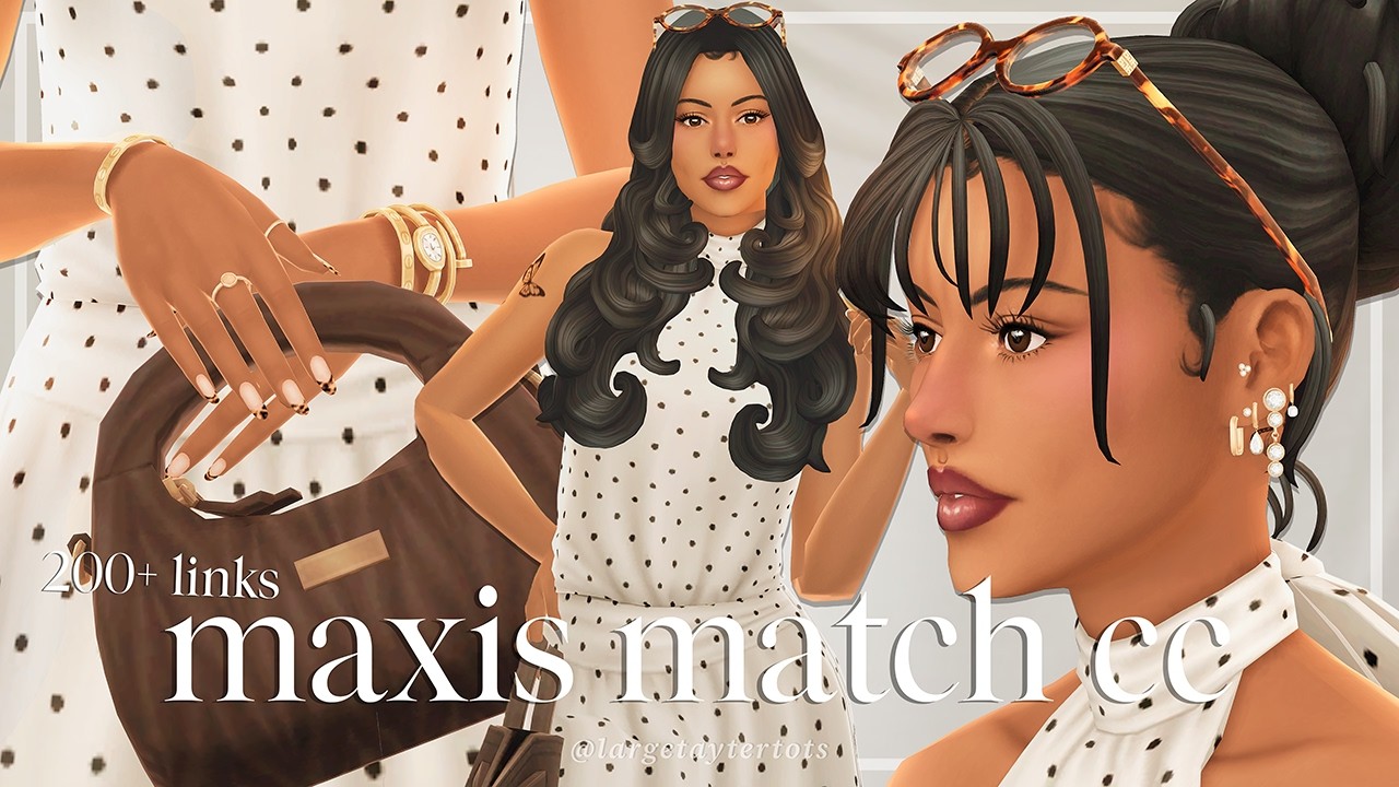 Лучший пользовательский контент в стиле Maxis Match для The Sims 4 (более 200 предметов): прическ...