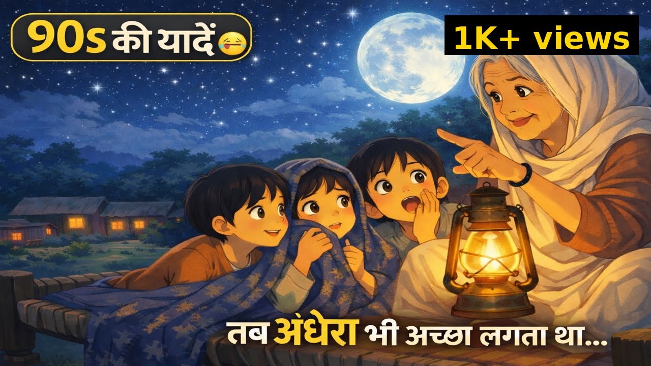 90s में बिजली जाने की रात ⚡👻 Ghibli art | peaceful vibes 