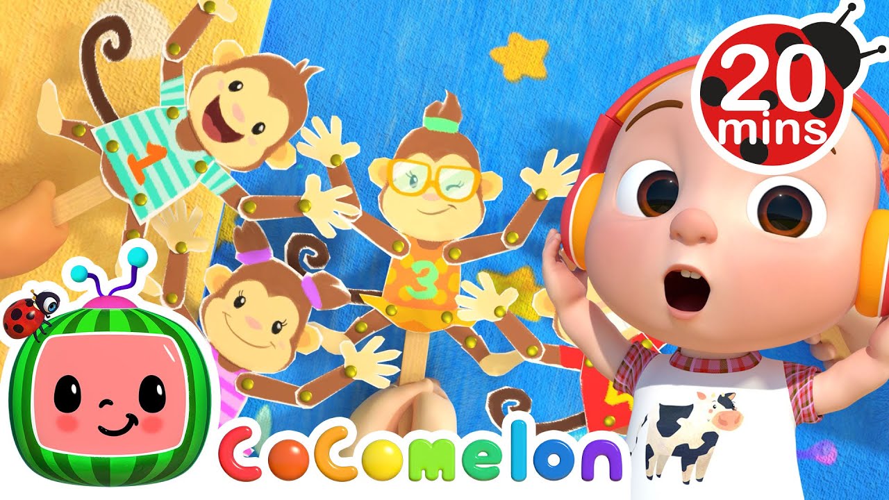 Five Little Monkeys Jumping on the Bed + 20 MINS LOOP | CoComelon