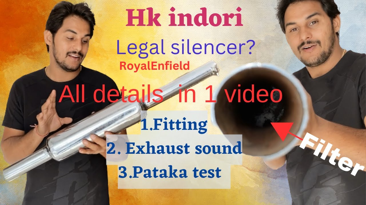 Best legal silencer for royal enfield??|Hk INDORI sound test &pataka test classic 350