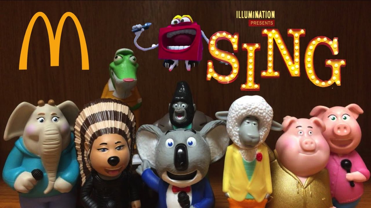 McDonalds SING Happy Meal Toys Review International 2017 Illumination Movie Sing