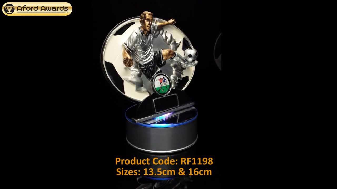 RF1198 - Football Trophy Shield with 3D Footballer - Aford Awards