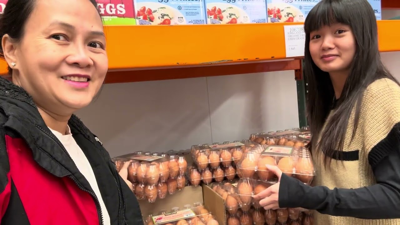 Đi chợ Costco mùa tôm đen, tôm hùm, cánh gà ,đùi gà về chiên nước mắm, trứng sữa , Ăn thử thức ăn,