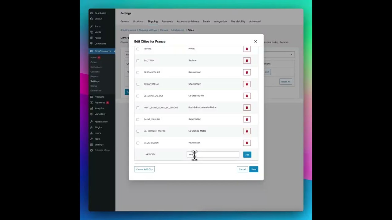 City Checkout Field for WooCommerce - Demo