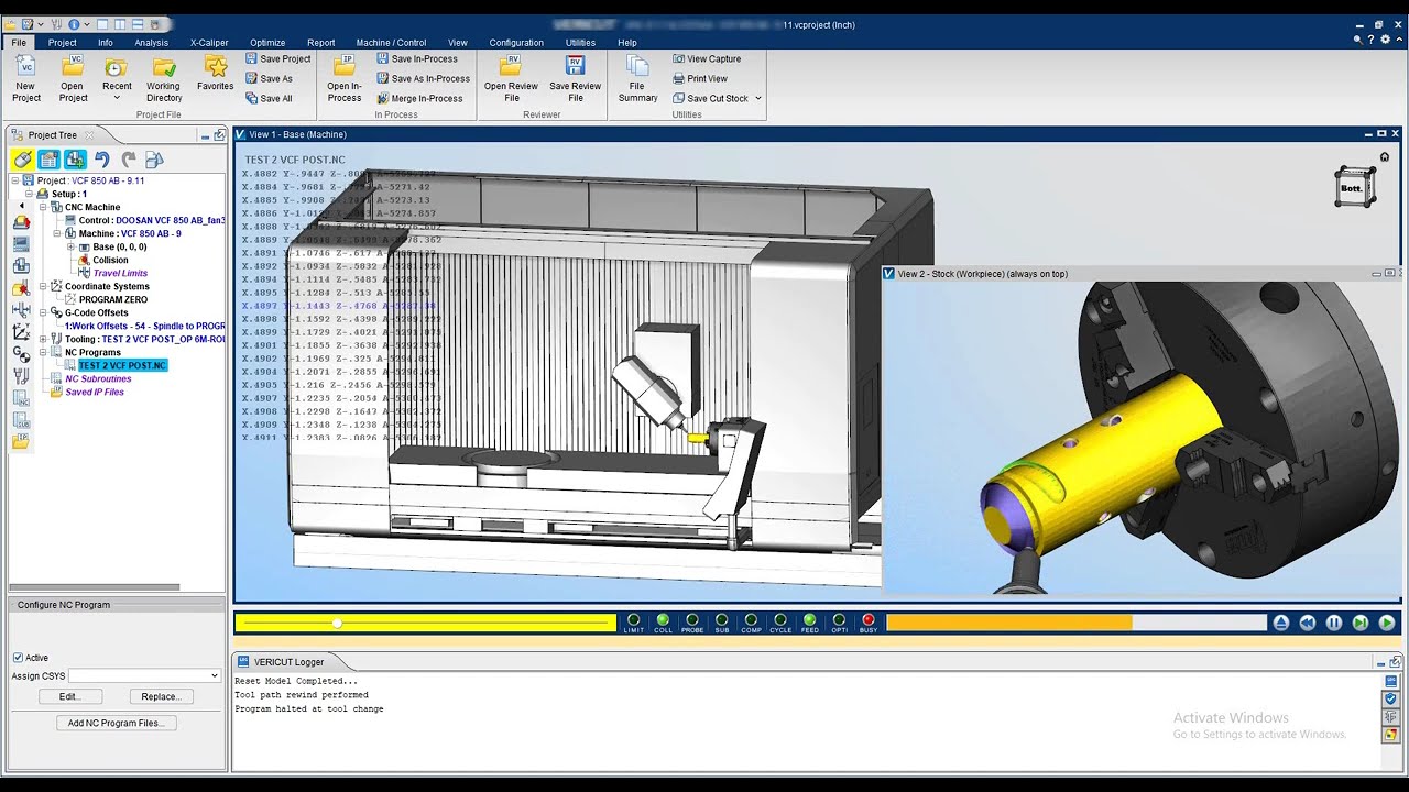 Mastercam Post Processor Service_Doosan VCF850 AB Fanuc