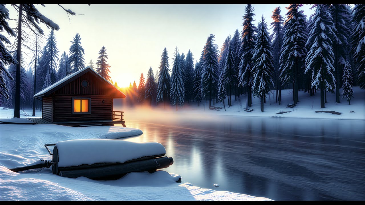 🔴 Deep Calm Winter Cabin ❄️ Relaxing Snow Ambience for Study & Productivity