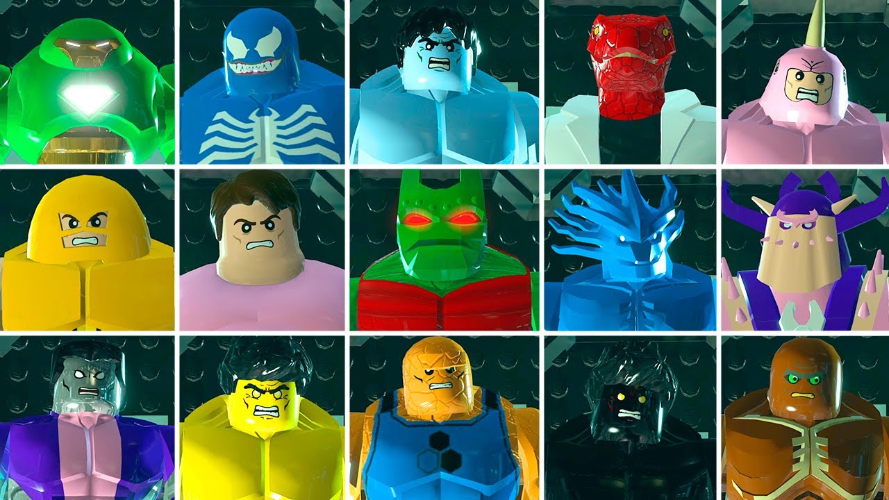 TODAS AS CORES DOS PERSONAGENS GRANDES no LEGO Marvel Super Heroes
