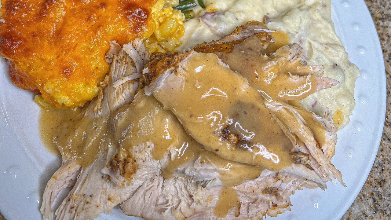 Oven Bag Cajun Herb Turkey Breast recipe - step by step Turkey breast and gravy