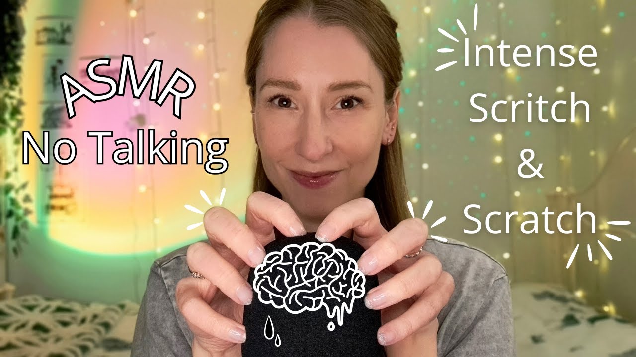 ASMR | Scratching Your Itchy Brain 🧠🤤 | Fingernails on Mic | No Talking Version 🤫