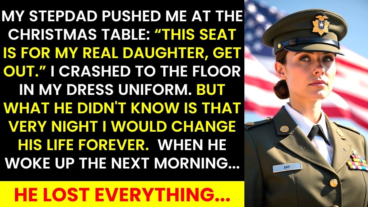 This Seat Is For My REAL Daughter, Get Out My STEPDAD Pushed Me At The Christmas Table  So I