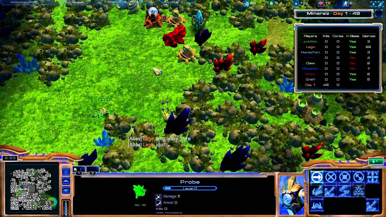 Starcraft 2 Custom Games: Mineralz Part 1 - The first night.