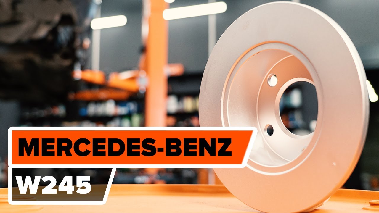 Comment remplacer des disques, plaquettes de frein arrière sur une MERCEDES-BENZ B W245