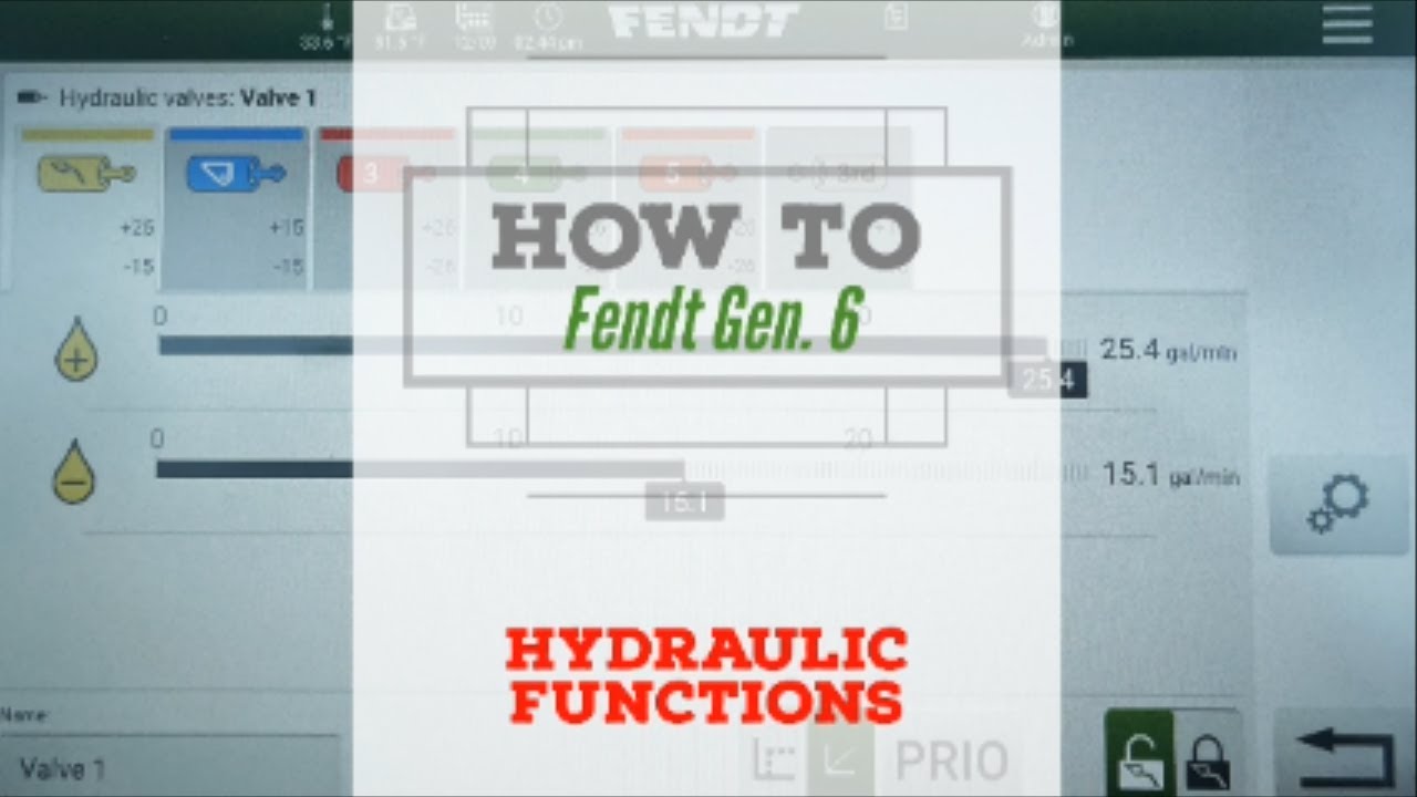How to adjust Hydraulic Functions in the Fendt Gen 6