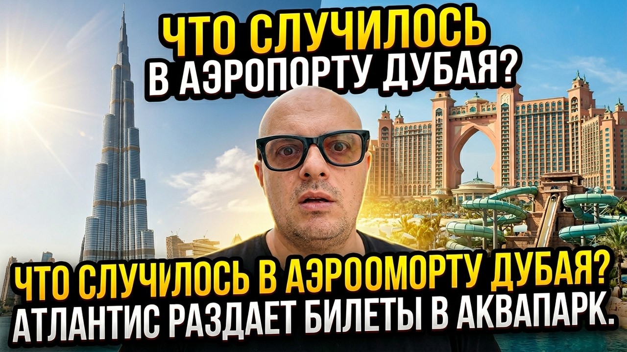 Что случилось сегодня в аэропорту Дубая? Атлантис раздает билеты в аквапарк