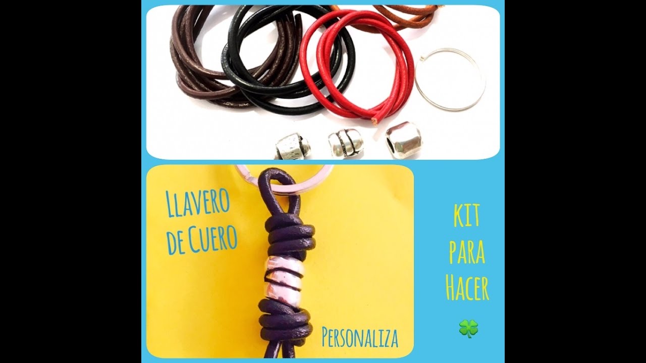 ✅COMO HACER LLAVERO de CUERO con NUDOS y Tubo Decorativo (Grabado en Directo)