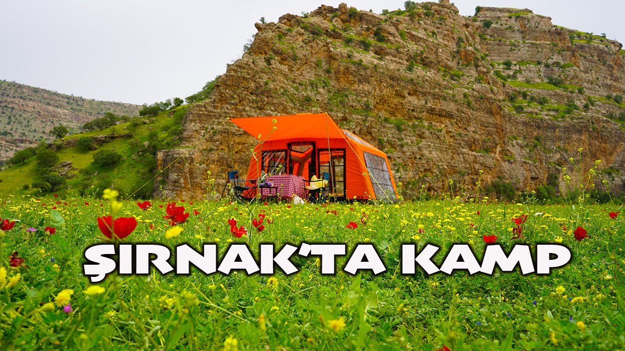 Şırnak'ta Şişme Çadır ile  Kamp