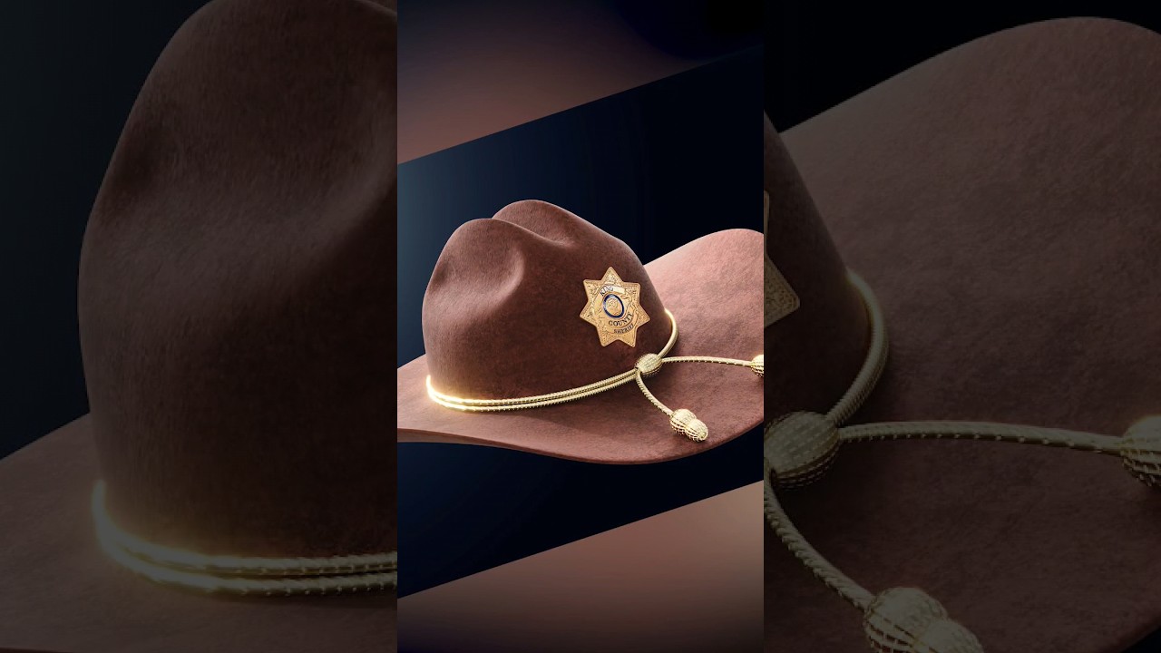 the walking dead sheriff hat #shorts #thewalkingdead #rickgrimes #hat #art #fanart #3d