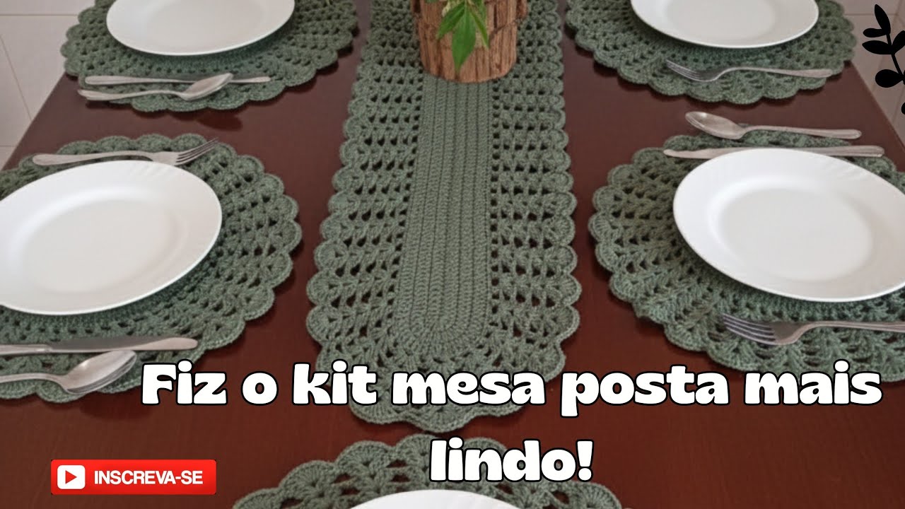 Kit sousplat mesa posta! O kit mais lindo! 😍