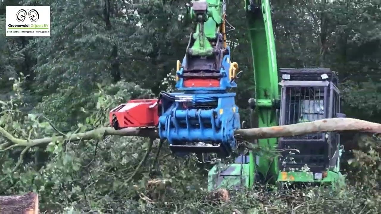 Groeneveldt LumberJack 450 Grapple with Hydraulic Chainsaw - Tree Felling