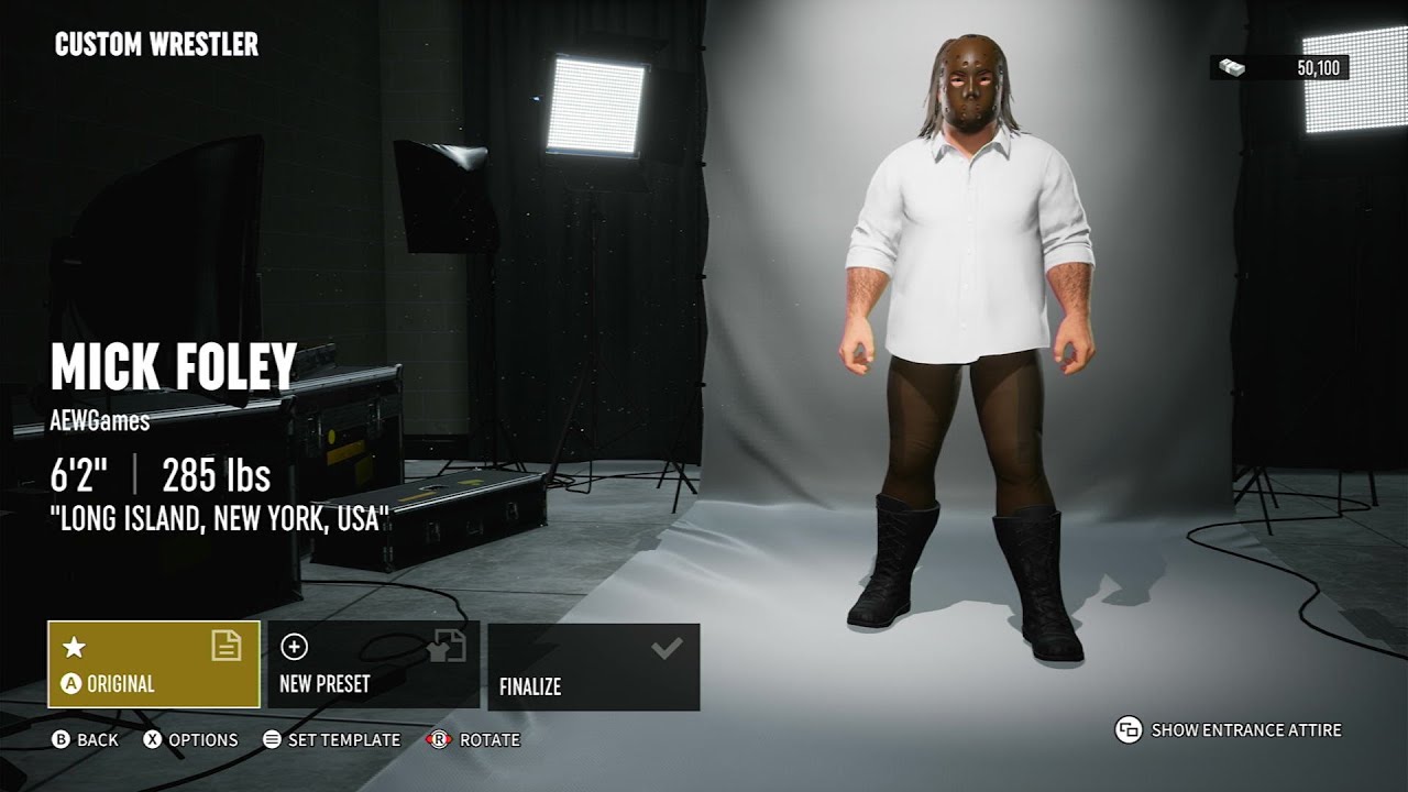 How to make Mick Foley/Mankind/Cactus Jack in AEW Fight Forever