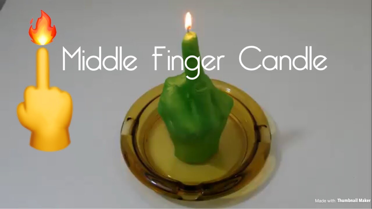 Middle Finger Candle Burning (Timelapse)