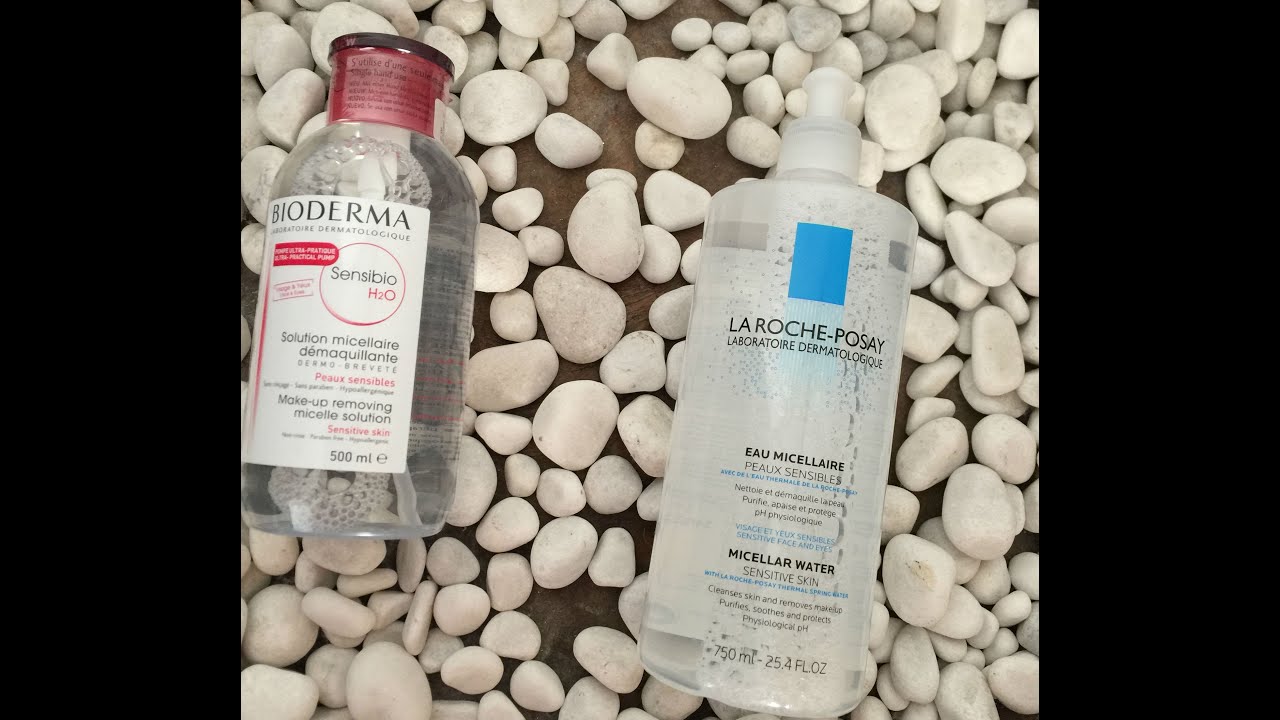 Comparando aguas micelares de Bioderma y La Roche Posay.