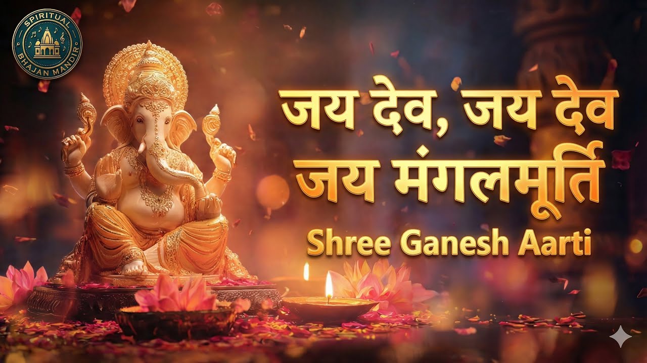 Shree Ganesh Aarti | जय देव, जय देव, जय मंगलमूर्ति | Divine Ganpati Aarti for Peace & Prosperity