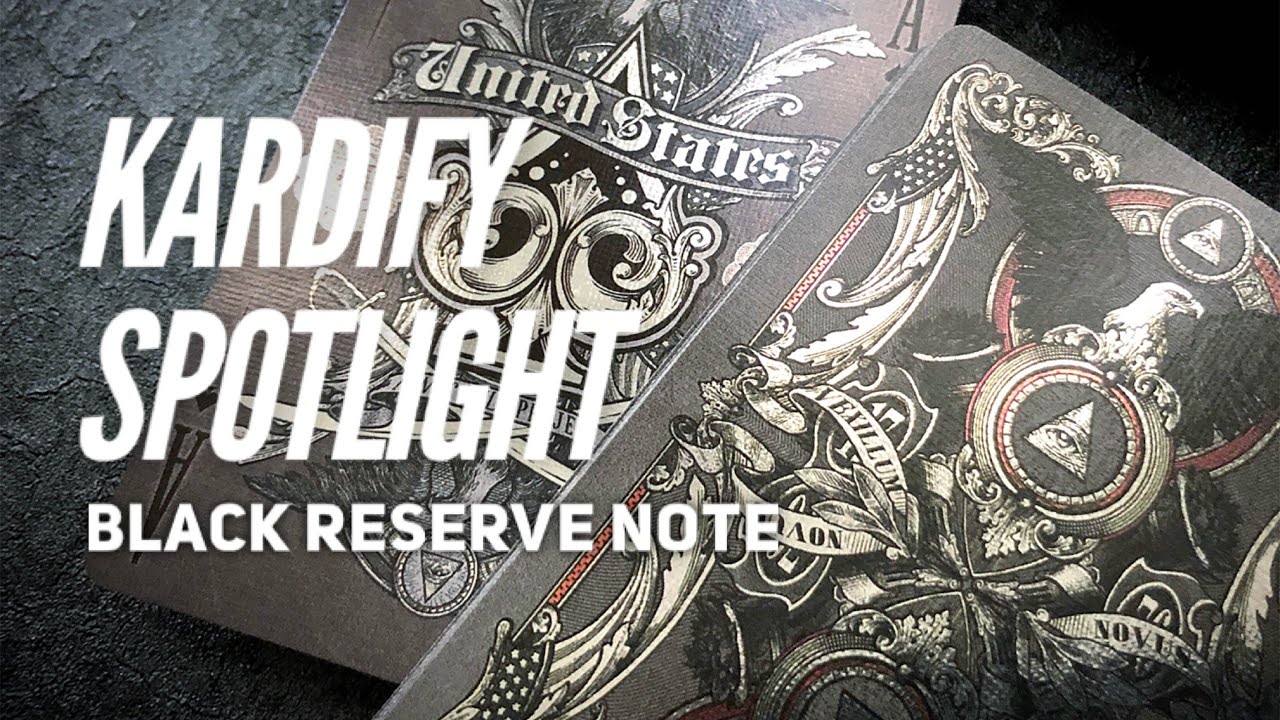 Kardify Spotlight: Black Reserve Note Playing Cards
