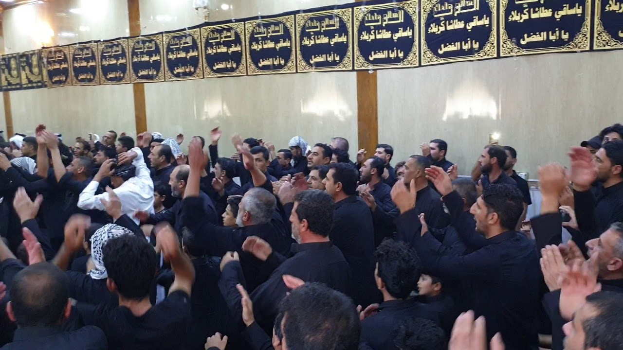لطم عشيره باهلة في يوم سابع من شهر محرم في حسينيه ابي الفضل العباس بيت علوان