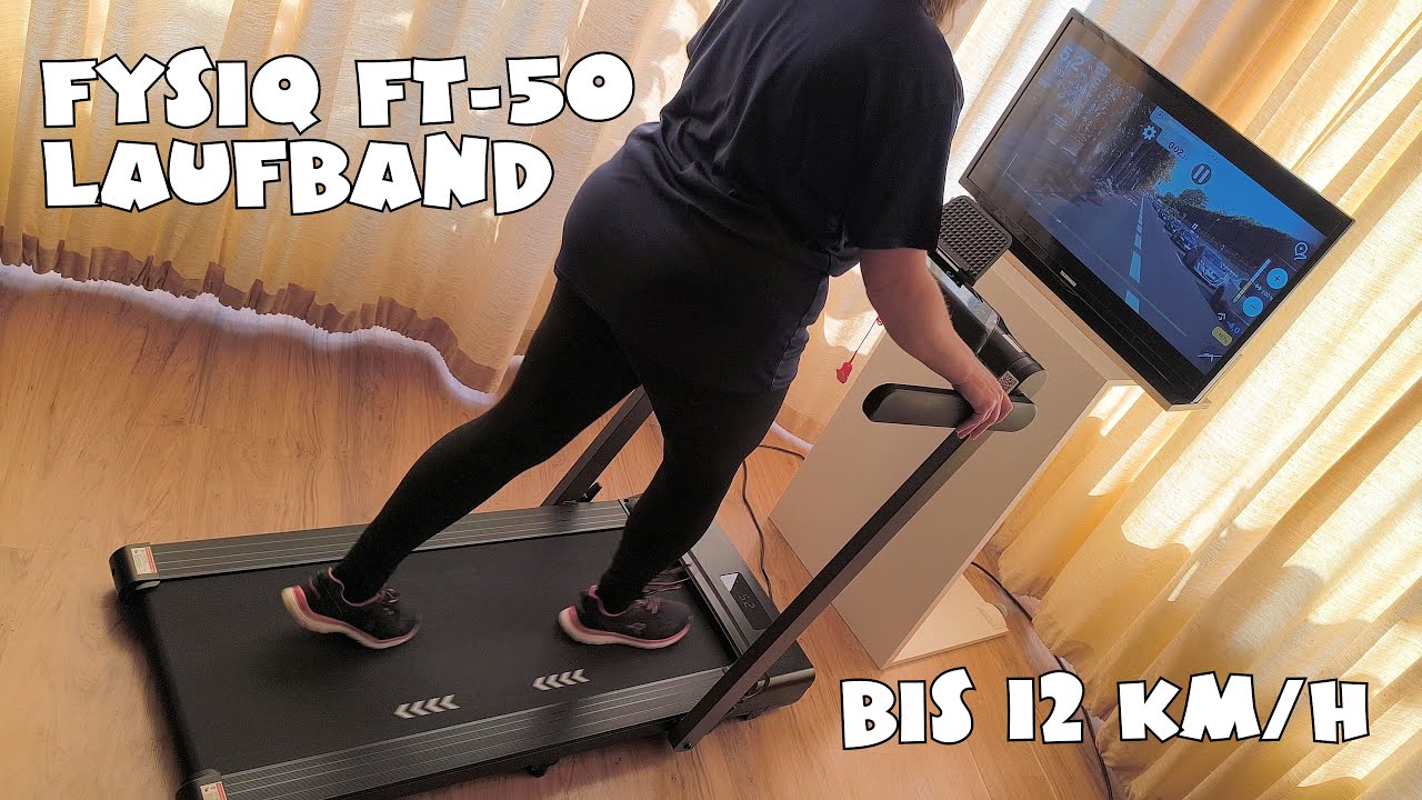 FYSIQ FT50 Laufband für Zuhause bis 12KM/H, 3 in 1 Walking Pad mit Dual LED Anzeige