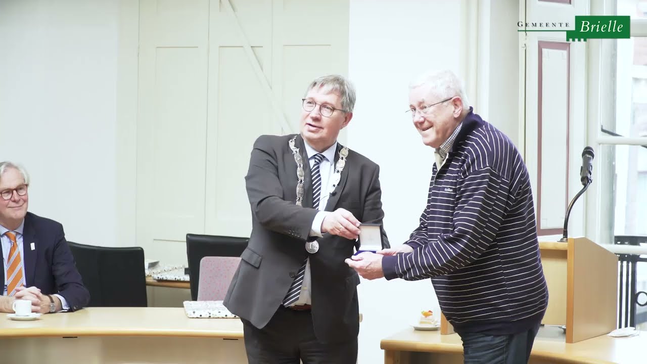 Uitreiking gemeentelijke Erepenning Brielle 4 februari 2022