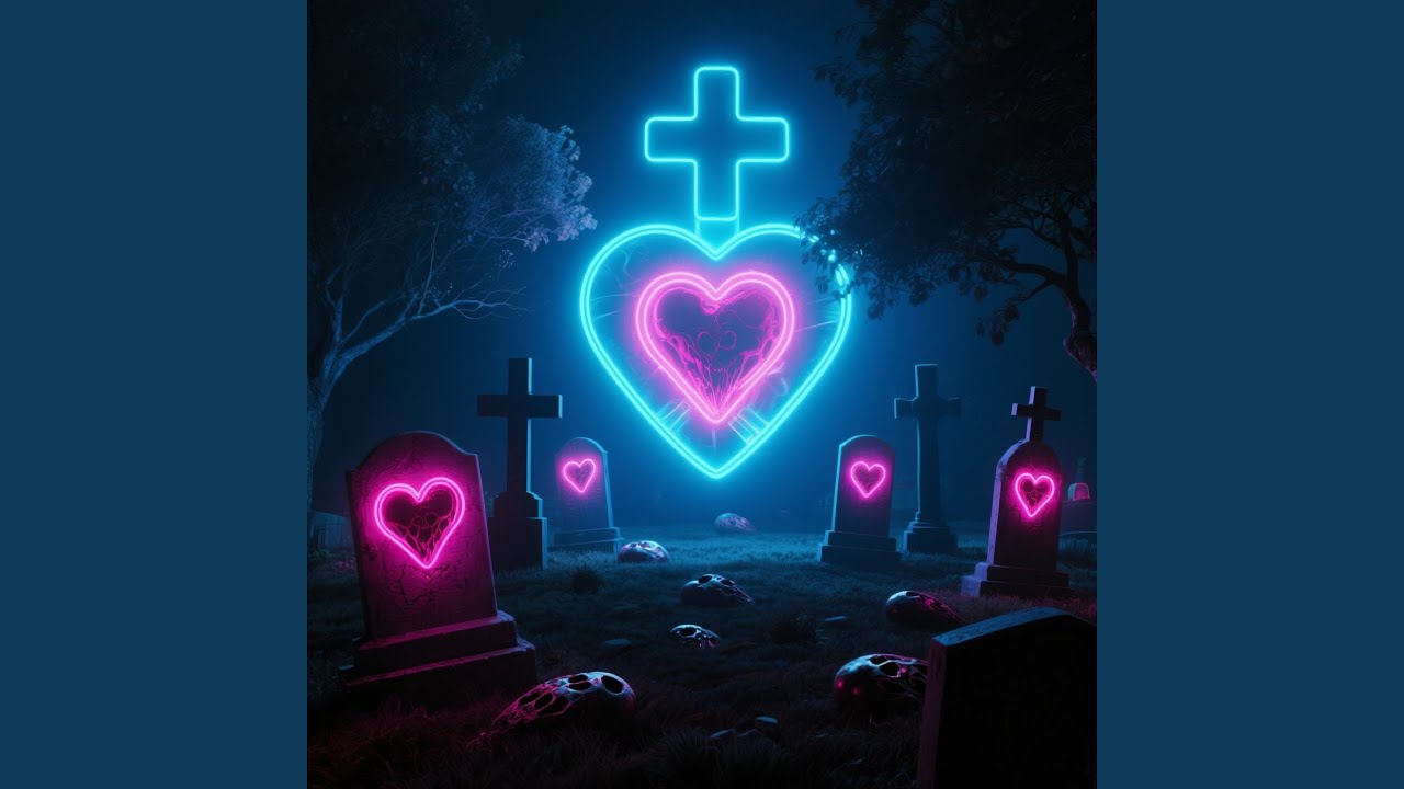 Cemitério neon, corações mortos,