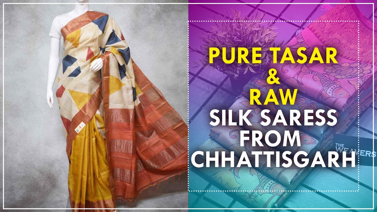Pure Raw and Tasar Silk Sarees from Chhattisgarh || India Silk Gallery Expo 2021 || Hybiz tv
