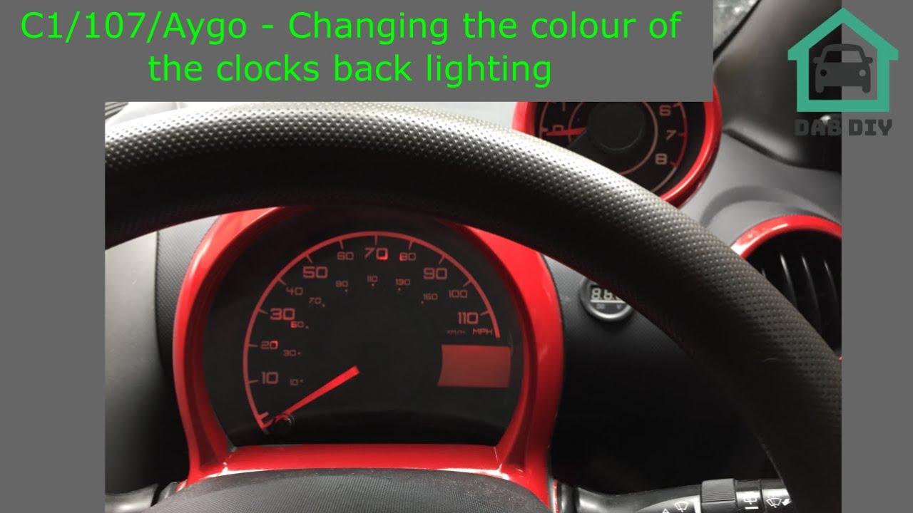 C1/107/Aygo - Changing the colour of the clock back lighting