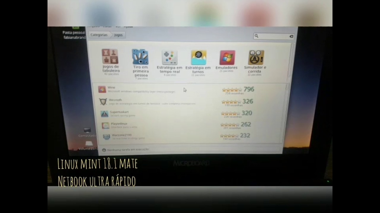 Linux mint 18.1 vers&atilde;o Mate- excelente para netbook