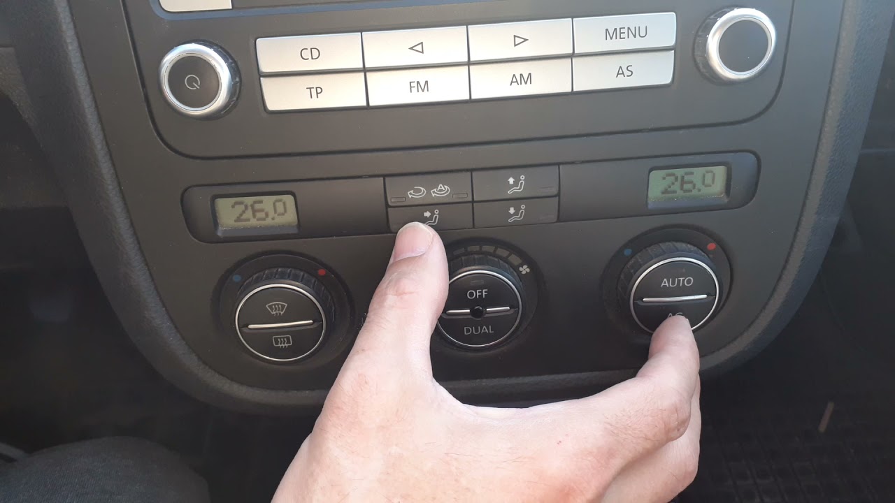 VW Golf 5 reset klapiek klimatizacie