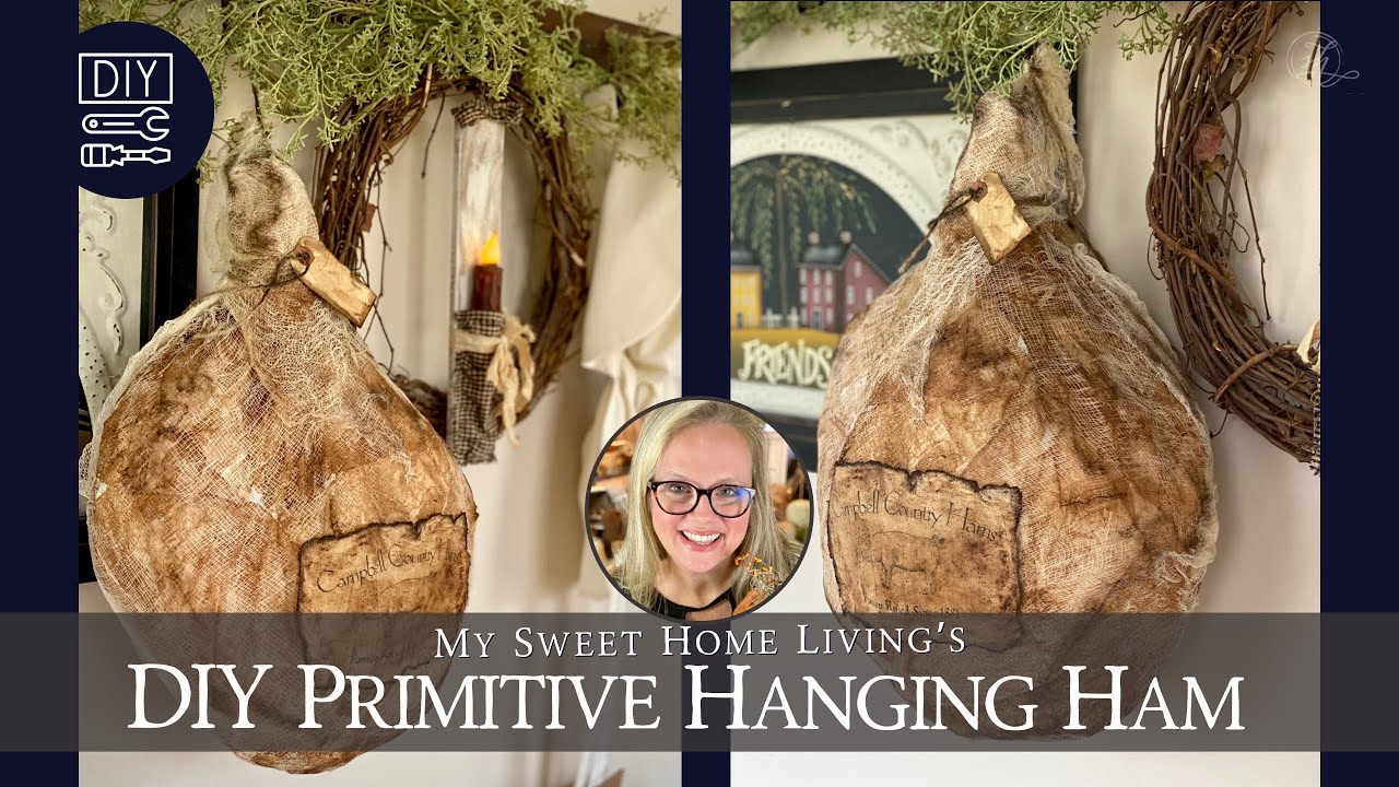Primitive DIY Faux Country Ham Hanger How To Make Craft Decor Vintage