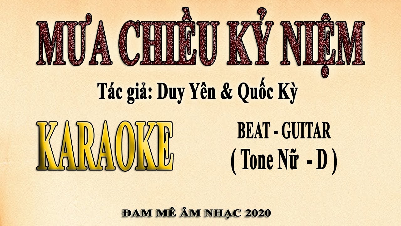 MƯA CHIỀU KỶ NIỆM Karaoke Guitar