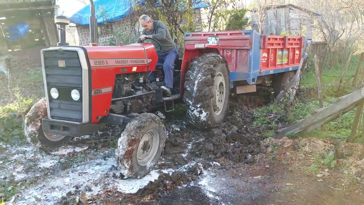 massey fergison 285S çamurla imtihanı