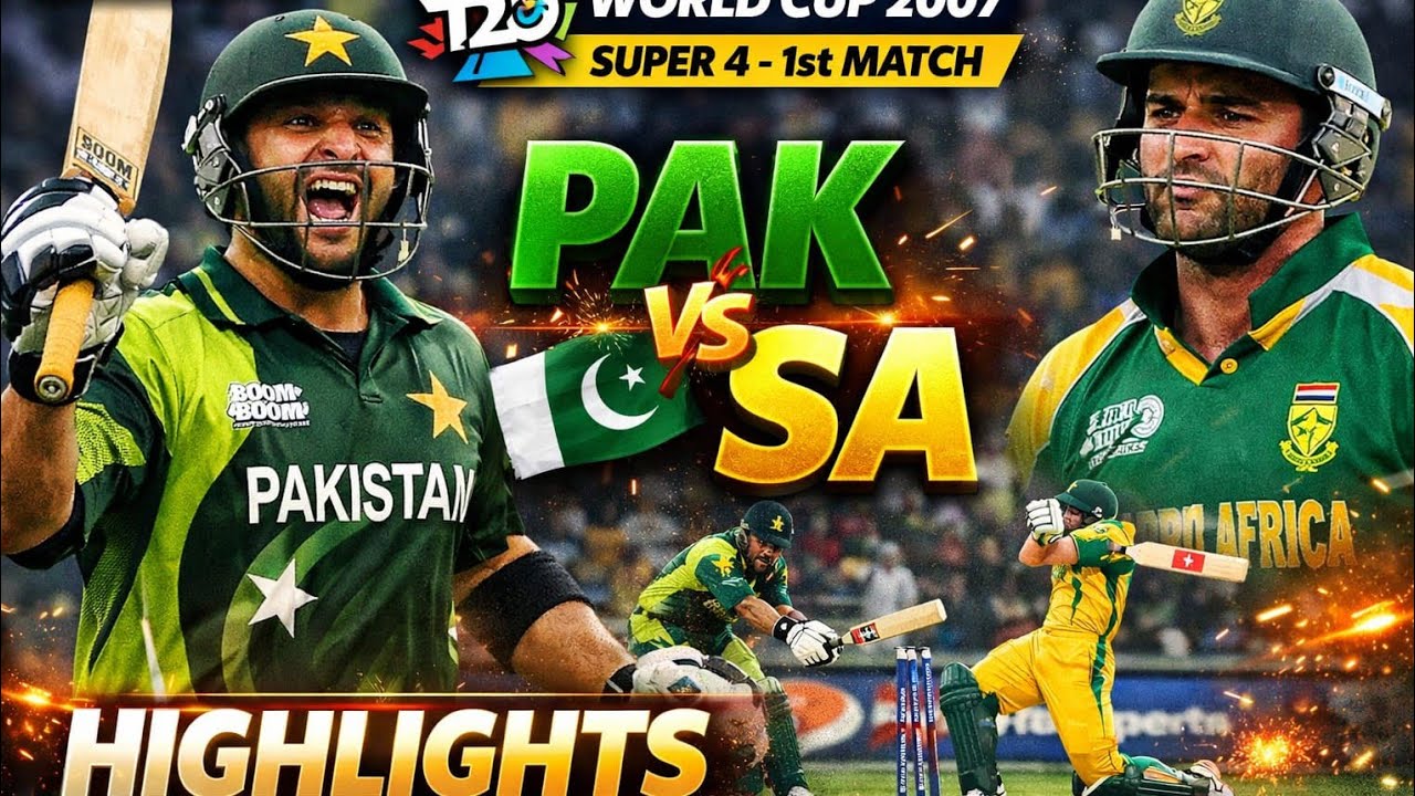 PAK vs SA| Super4-1stMatch|Highlights 🔥|T20 World Cup 2007 | HafizGaming |RealCricket|